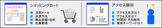 ショッピングカート/アクセス解析